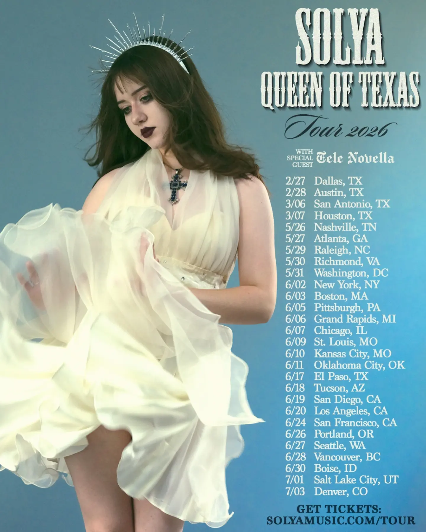 Solya Queen of Texas Tour Poster 2026